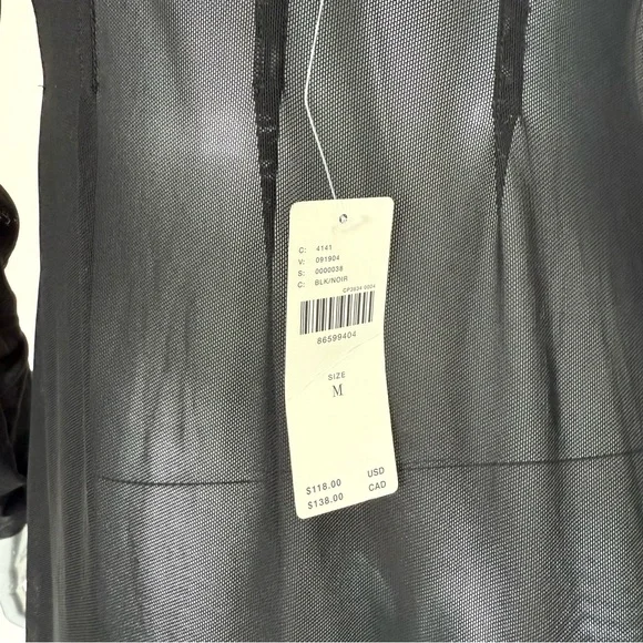 NWT!!! Anthropologie black sheer long dress size M Retail 118$ - Picture 4 of 8